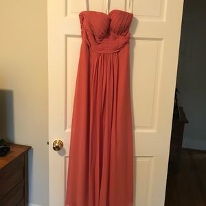 Bill Levkoff Coral Bridesmaid Dress